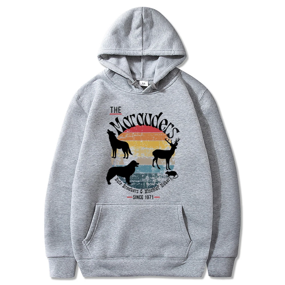 Vintage Marauders Hoodie Wizard Dark Academia Bookish เสื้อ Hp Magic School เสื้อกันหนาว Wizard Booktok Merch อินเทรนด์ Hoodies