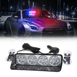 24 LED Car Strobe Warning Light Emergency Flashing Lamp Auto Flasher For Vehicle Truck Motorcycle Red Blue Waterproof 12-24V 60W