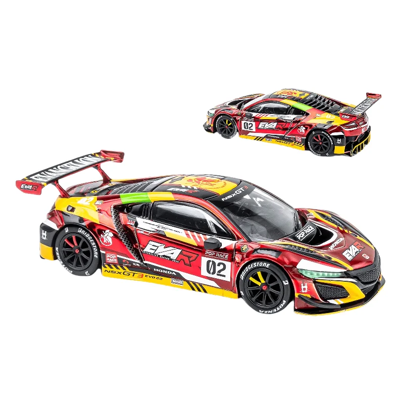 XCARTOYS POPRACE Honda NSX GT3 EVA2 machine diecast alloy simulation car model boy toy collection display a gift for children.