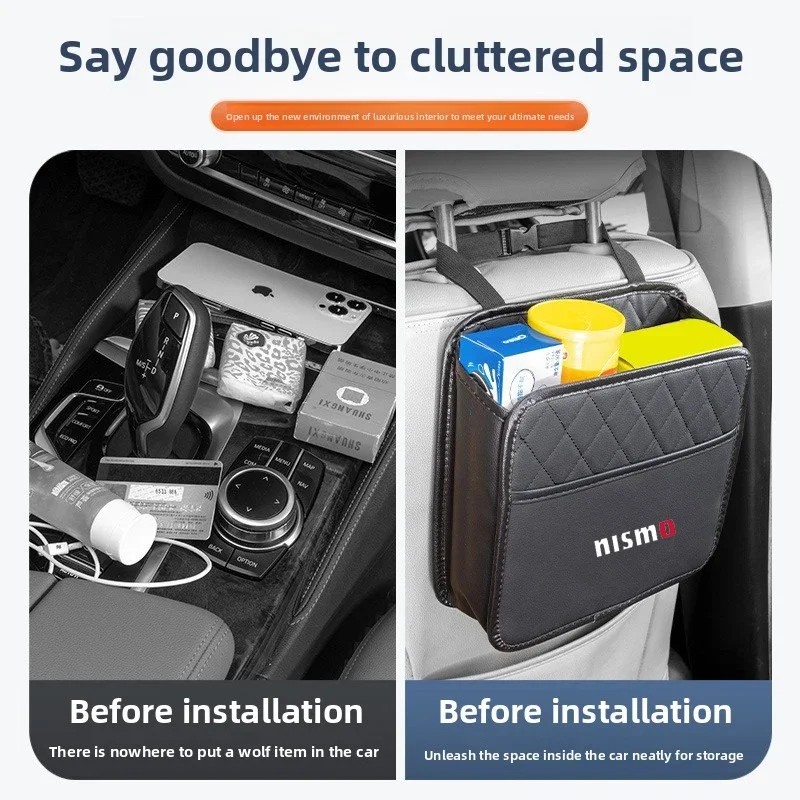 

Car Storage Bag Multi-function Seat For Nismo Nissan Juke Tiida Teana GTR 350Z 370Z 240SX Fairlady