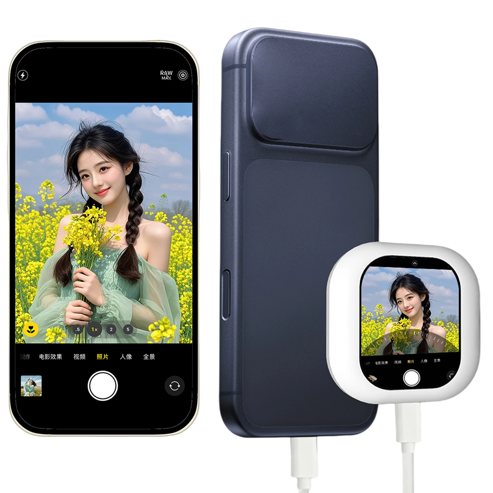 Mini 2.01 Inch Wireless Vlog Selfie Monitor Screen Cell Phone Monitor Screen Cell Phone Monitor Screen