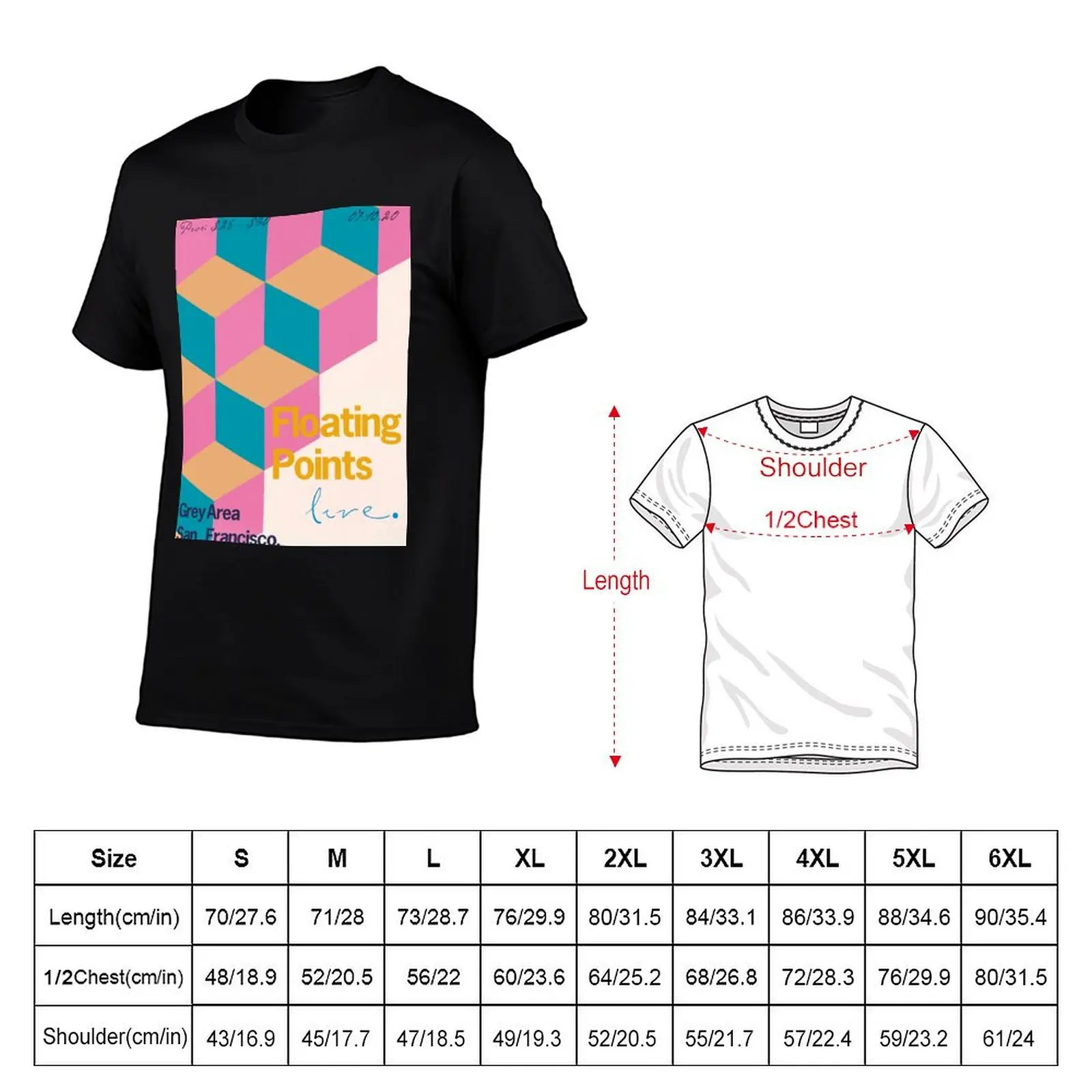 Floating Points Gray Area San Francisco gig T-Shirt Breathable Basic Cotton T-Shirt