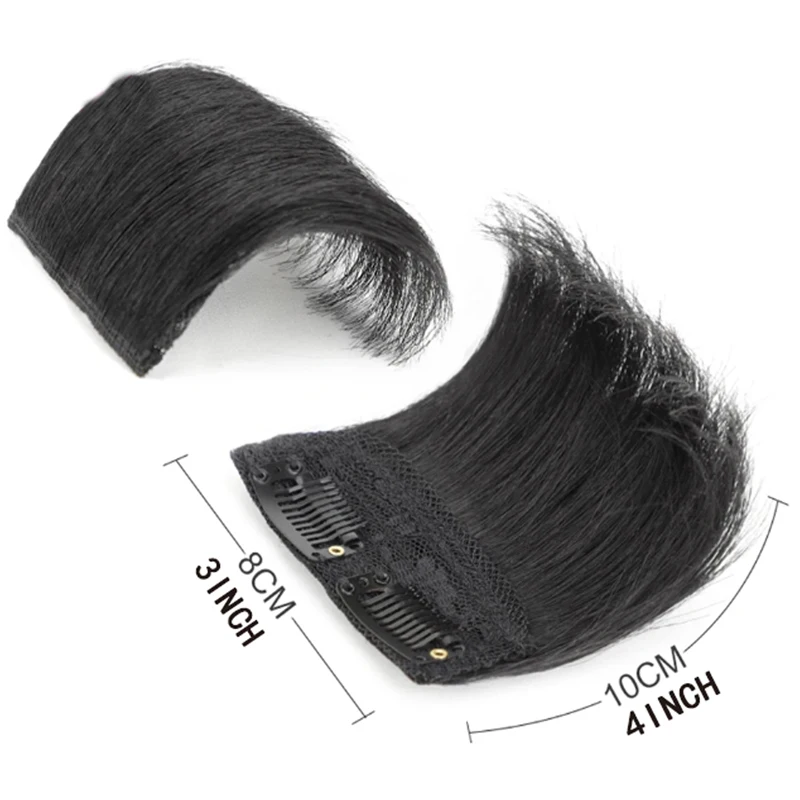 Extensión invisible de 10 cm sintética y lacia, forro de cabello para cubrir la parte superior o lateral, para mujer 4