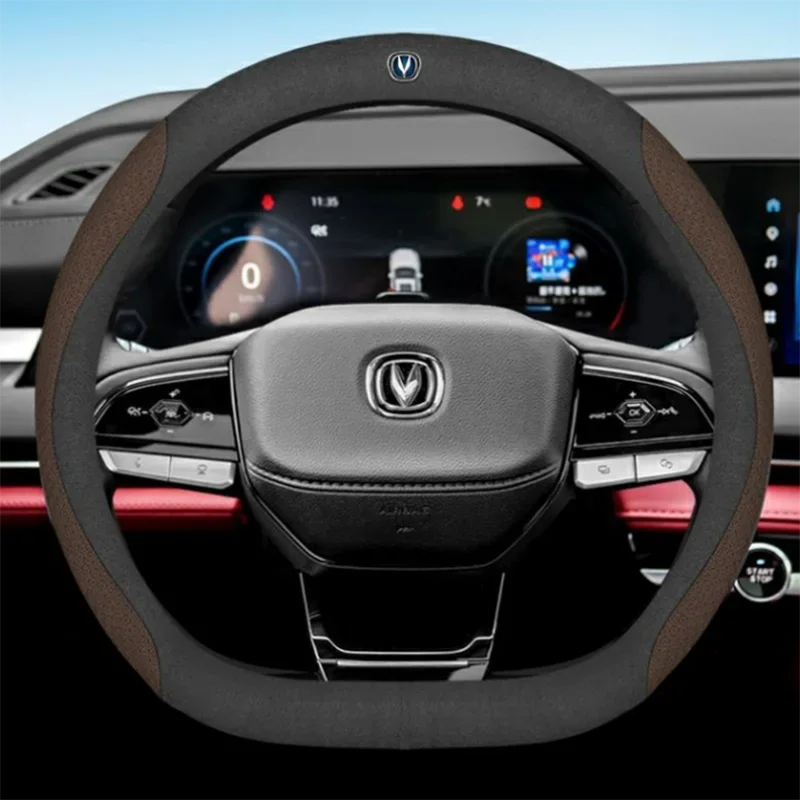 Leather Car Steering Wheel Cover for Changan Hunter Kaicene F70 Hunter Plus 2020 - 2023 2024 Non-slip Car-styling Auto Accessory