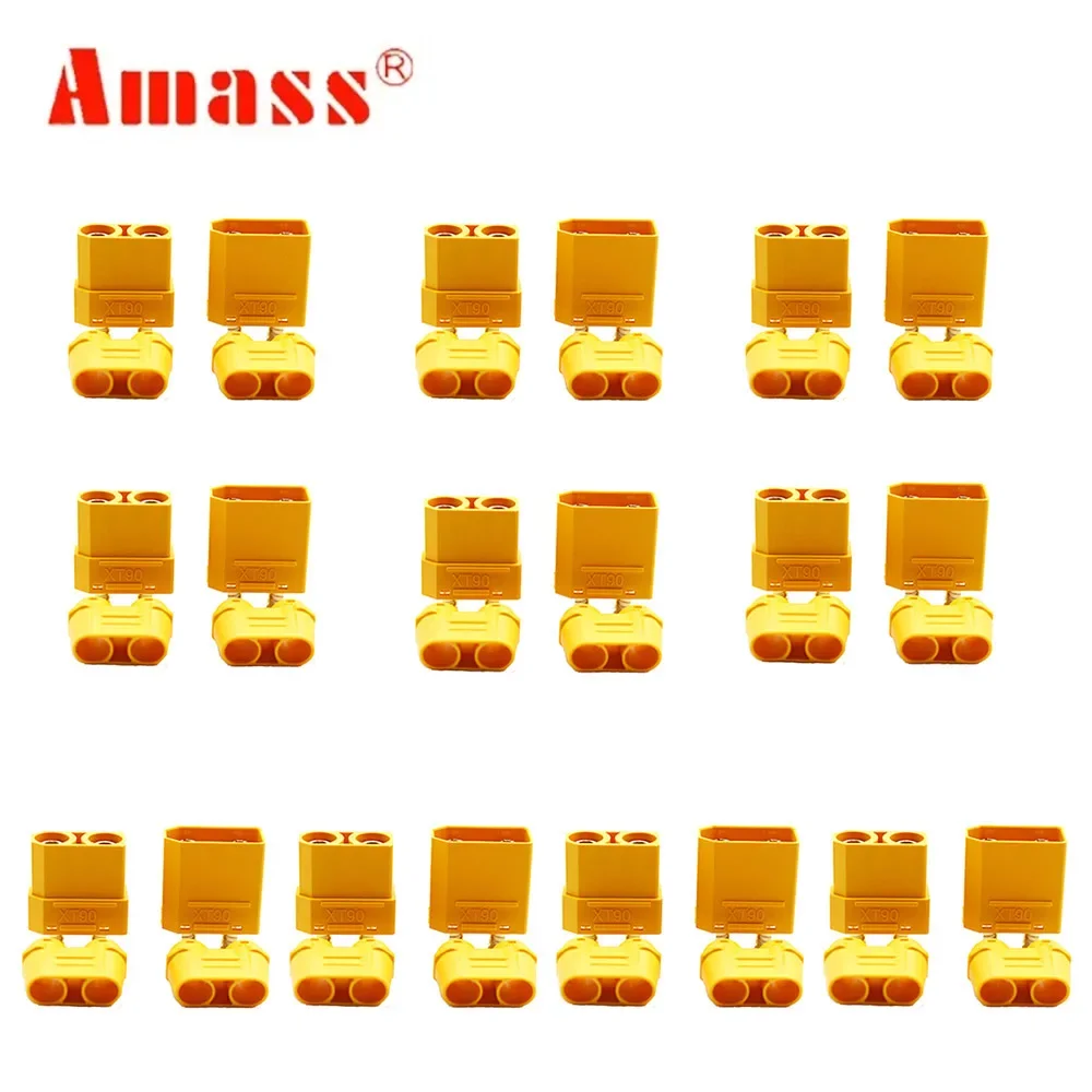 Amass XT90H XT90 4.5mm Male Female Gold Plated Banana Plug High Temperature  High Current Battery Connector