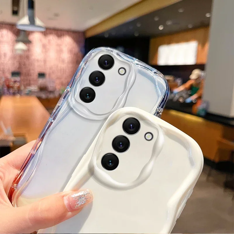 Classical Clear Wave Case for Samsung Galaxy S25 S24 S23 S22 S21 Ultra Plus S20 FE A73 A72 A71 A56 A55 A54 5G A52 A51 4G Cover - náhled 6