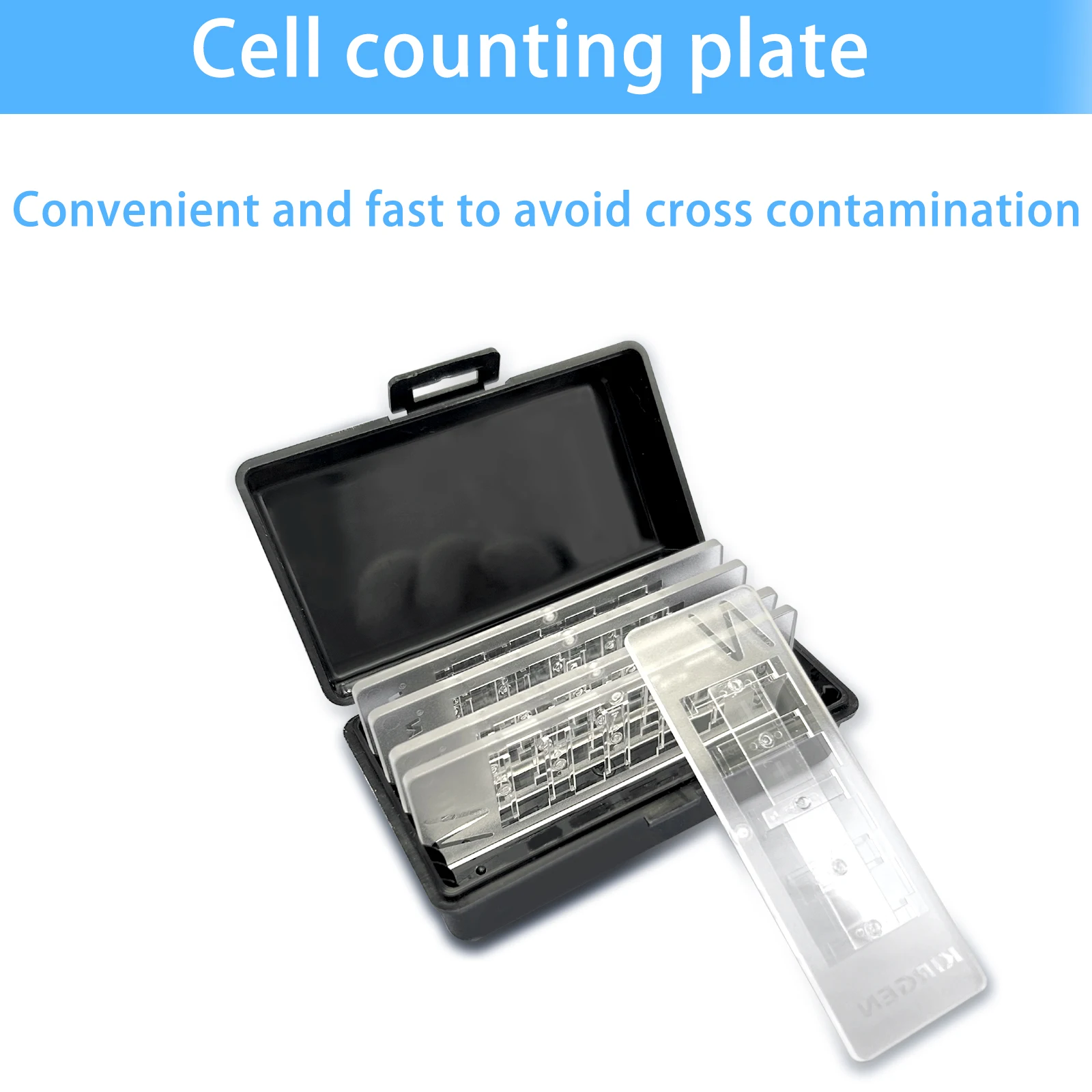 Cell counting board accurately counts cells, bacteria, yeast, blood cells, and other 4 samples for fast and pollution prevention