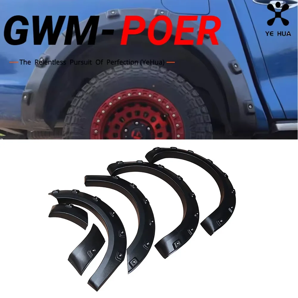 Pocket Style Fender Flares For Great Wall Gwm Cannon Poer P30 2019-2026 Pickup Car Wheel Arch Exterior Modification Accessories