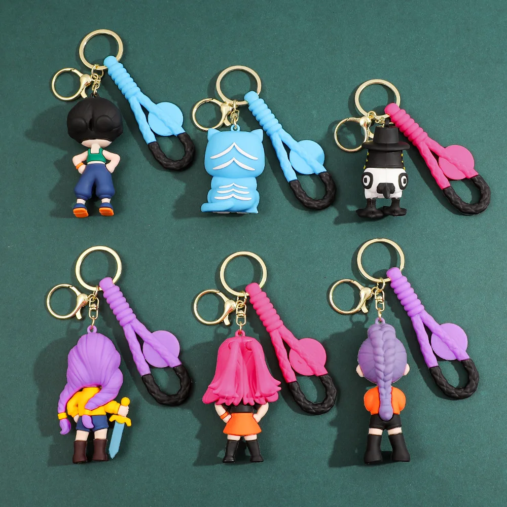 Novo k pop demônio bonecas chaveiro brinquedos kawaii anime brinquedo pvc mochila pingente crianças aniversário presentes de natal
