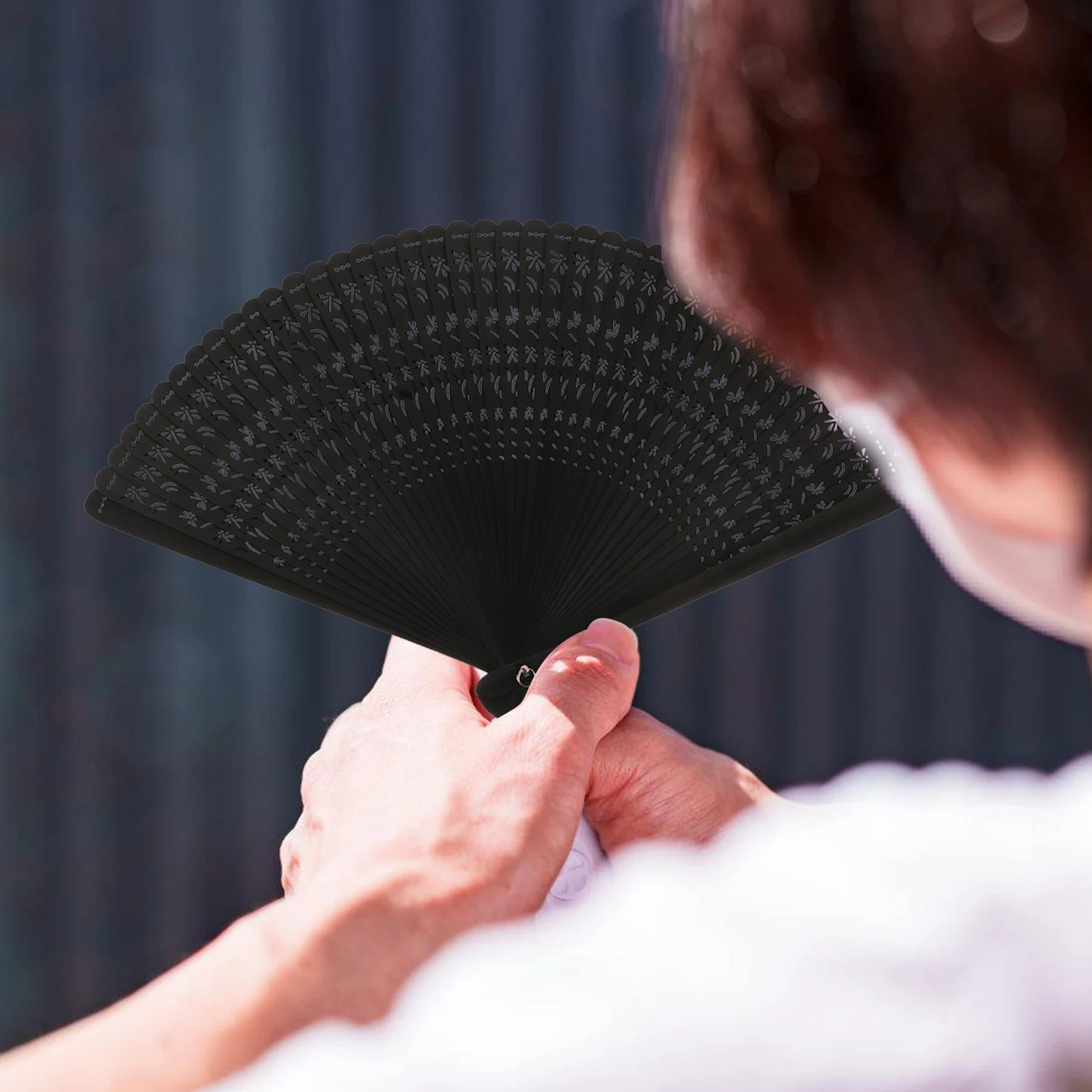 

Vintage Bamboo Handheld Folding Wood For Women Decorative Foldable Fan Cosplay Dance Party Decoration Chinese Style Hand Fan