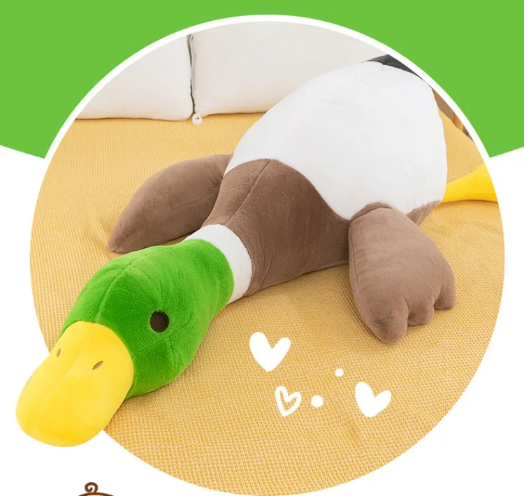 70-115 cm Kawaii Riesige Ente Plüschtier Nette Große Gans Stofftier Weiche Puppe Sofa Schlafkissen Kinder Nettes Geschenk Zimmer Dekor – Detail 5