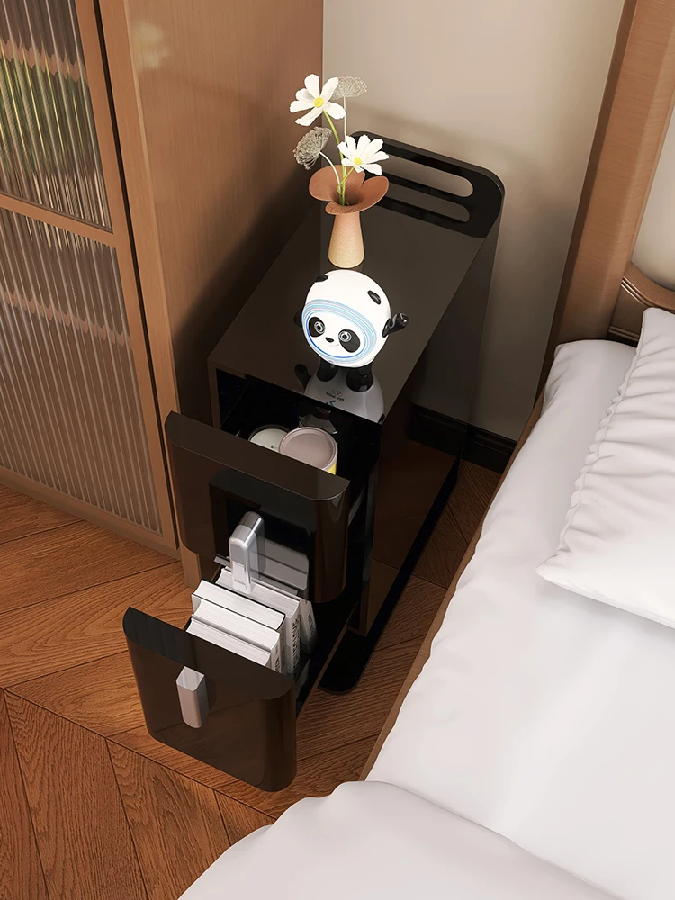 طاولات جانبية راقية وبسيطة لتخزين غرف النوم الرئيسية، وخياطة جميلة، وزوايا ضيقة، وغرف نوم منزلية صغيرة