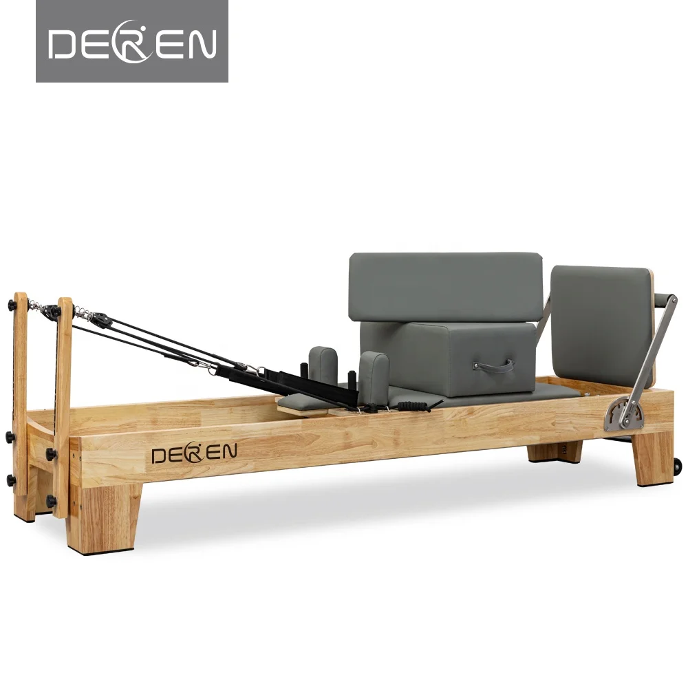 OEM Brand Portable Adjustable Oak Pilates Reformers Durable Healthy Portable Pilates Yoga Equipment Studio Yoga Machine