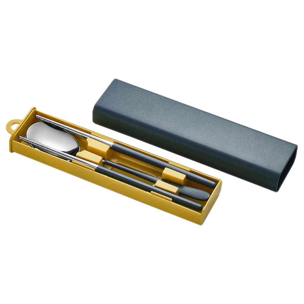 

Stainless Steel Cutlery Set 304 Spoon Chopsticks Kit Portable Reusable Tableware Kitchen Utensil Camping Picnic Home