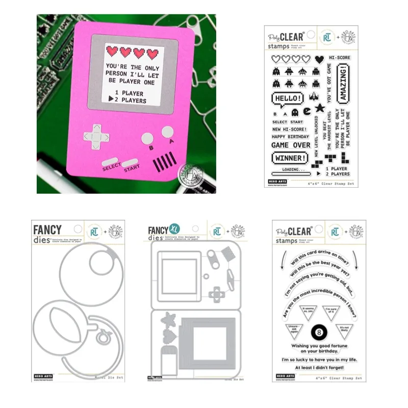 Ball Game Console Score Metal Cutting Dies Silicone Stamps Scrapbooking Stencil Photo Album Card DIY Paper Embossing Craft