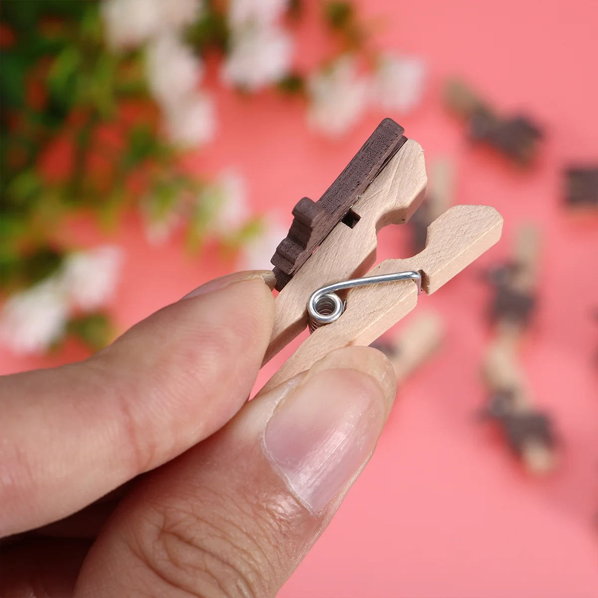 

25pcs Christmas Elk Clips Natural Wooden Clothespins For Photo Craft Hanging Decor Mini Pegs Holiday Party Home Decor Supplies