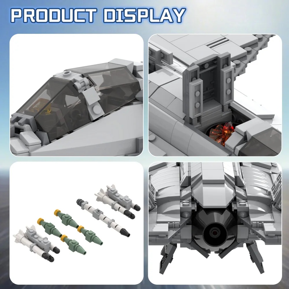 

Gobricks MOC F-35 B Darth Designer_Copy Building Block Toys Gfit