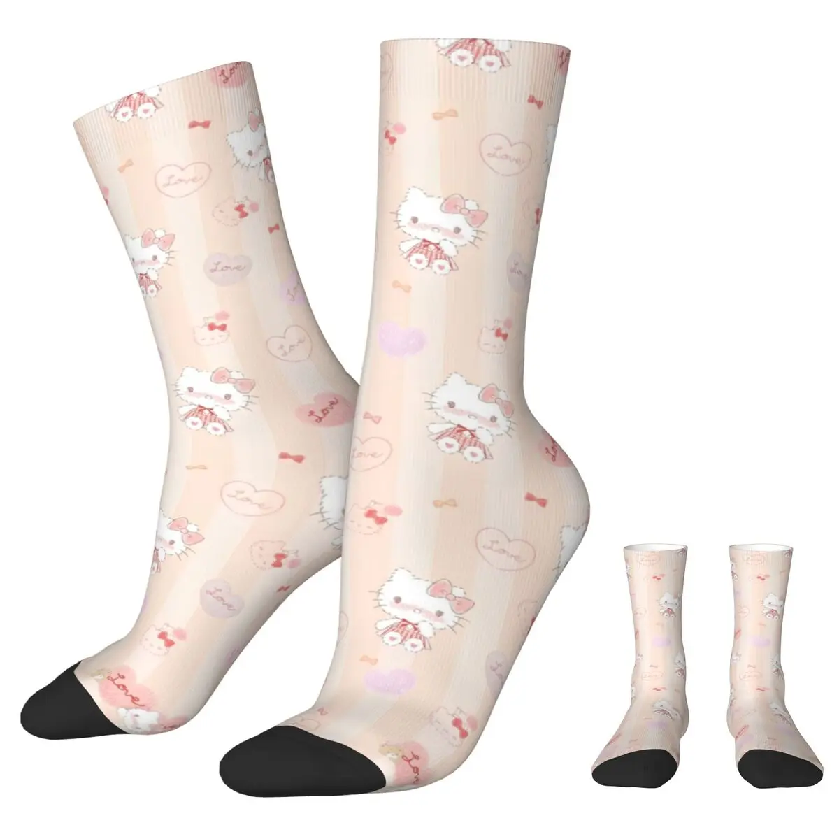 Hello Kitty Stockings Women Men Socks Comfortable Gothic Socks Autumn Outdoor Anti Bacterial Printed Socks Birthday Gift