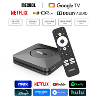Android TV Box MECOOL 2025 M2 Pro Google TV 11 With Netflix Certification 2+16G 4K S905Y4 2T2R WIFI5 2.4G/5G 100M Media Player