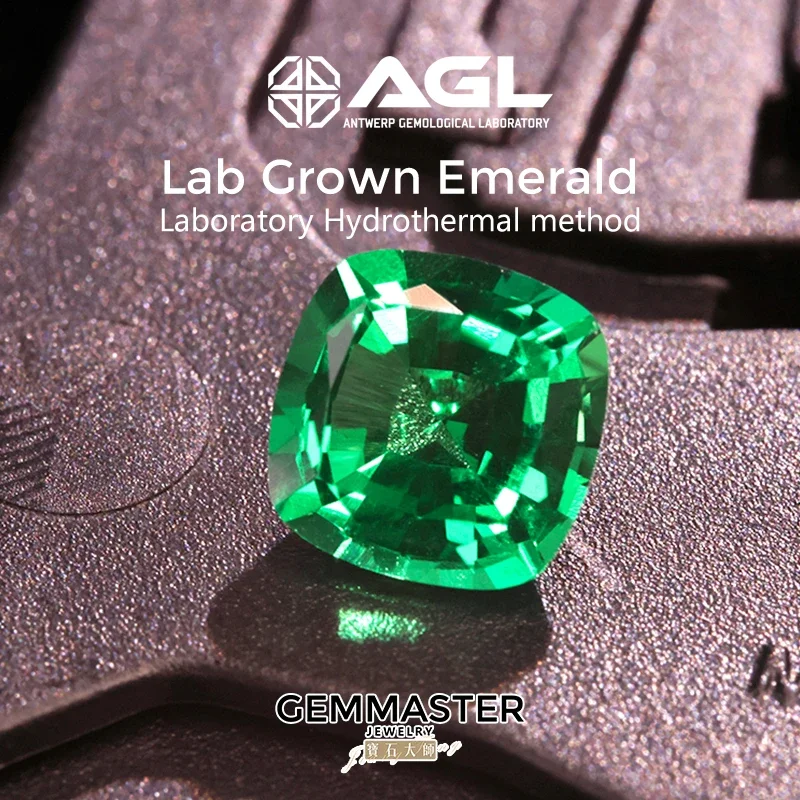 

Lab Grown Emerald Colombian colors Colombian colors With AGL certificate VVS VS Loose Emerald Hydrothermal method Lab Emerald