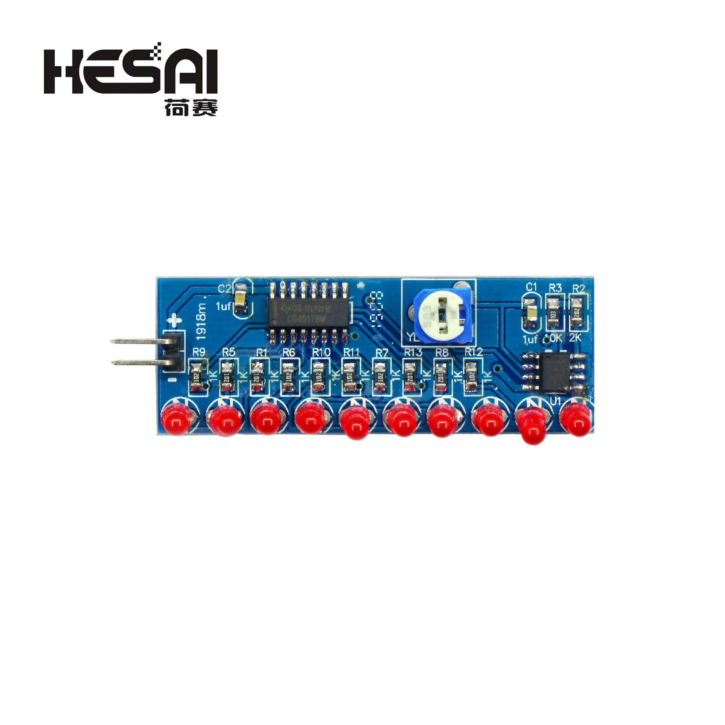 Módulo de luz LED NE555 + CD4017, Kit de bricolaje, laboratorio de educación escolar