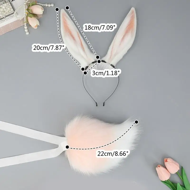 31bf Plush-Ear Baschetto Ear Anaia costume Costume Hairhoop Props Chieno Coperino Comic-Show Girl Girl Accessori anime