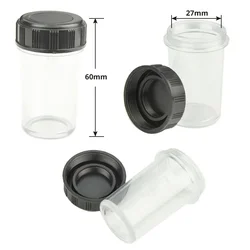 2pcs Microscope Objective Lenes Box Plastic Lens Protective Case with RMS Thread Dust Cover box