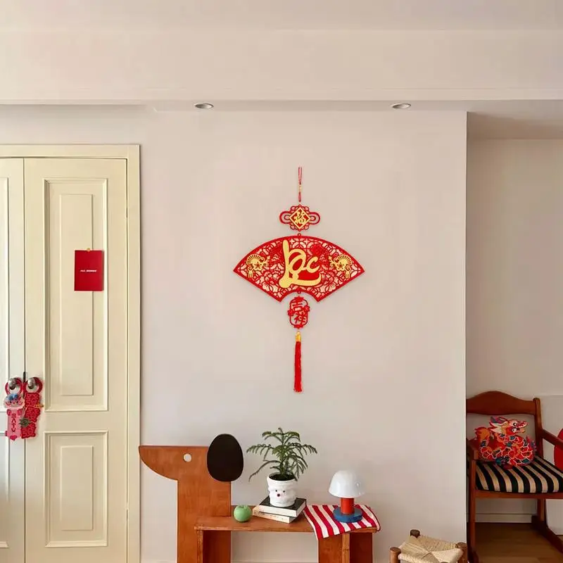 Vietnamese New Year Decorations Vietnamese Blessing Paper Fan Decor Classic Vietnamese New Year Paper Fan Vietnamese Blessing