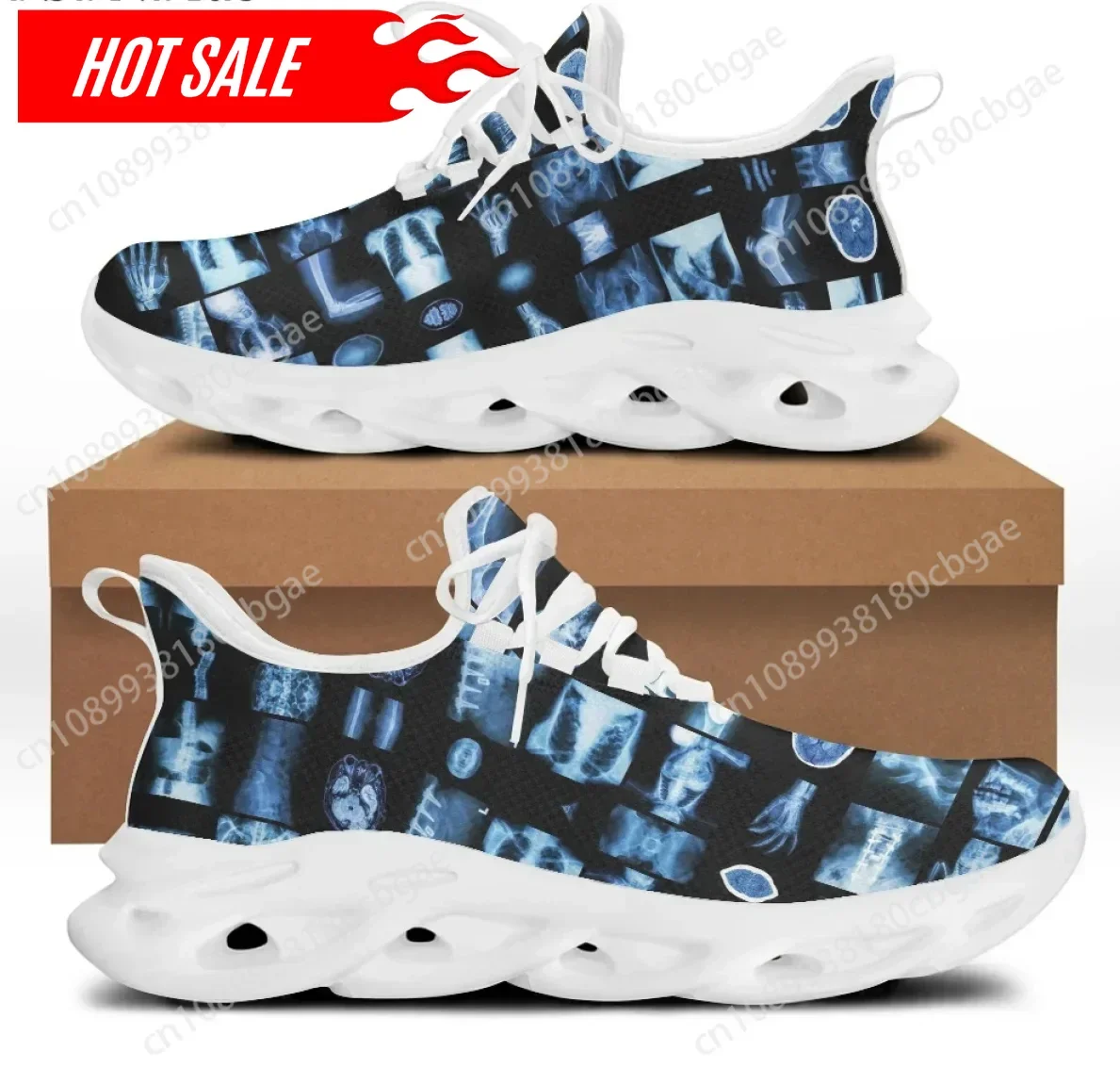 

Hot Fashion Mesh Sneakers Shoes Radiologic Technologist Blue Print Women Lightweight Flats Footwear Zapatillas Hombre