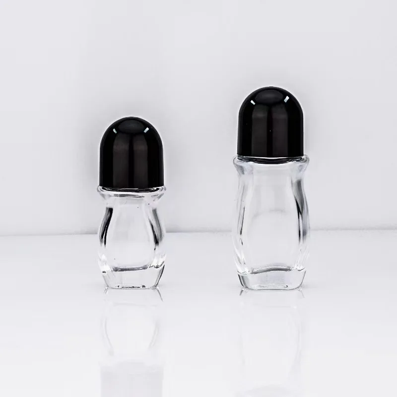 2PCS 30/50ML Clear Glass Roller Bottles Extra Large Roll On Perfume Oil Bottle Underarm Anti Sweat Gel Sample Test Essential Oil