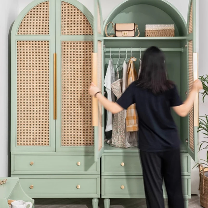 Armadio nordico da giardino Espositore in legno Armadio per vestiti Armadio portaoggetti Camera da letto Piccoli mobili Ropero indossabili per camera