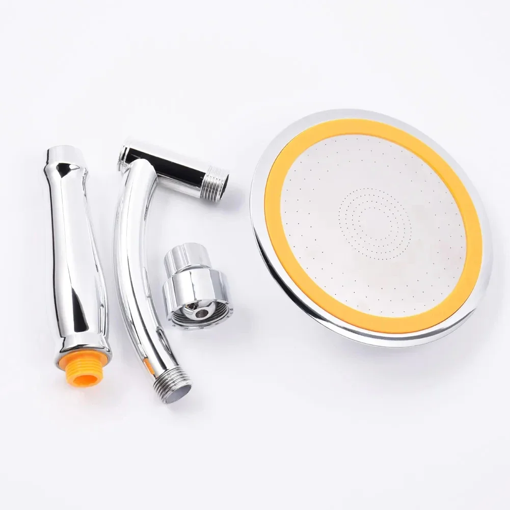 Soffione doccia da bagno a pioggia regolabile a 360° ad alta pressione da 6 pollici - Accessori per rubinetti spa Prolunga per tubo da giardino Rubinetto girevole