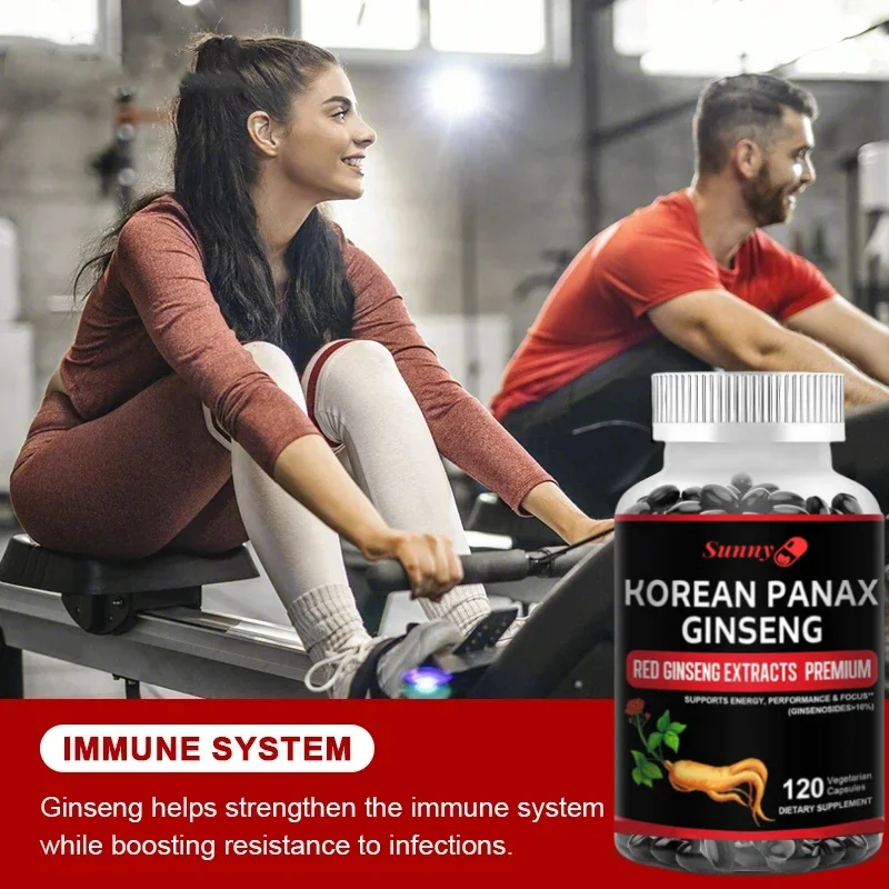 Korean Red Ginseng Extract Supplement for Enhanced Energy, Memory and Performance - for Men and Women