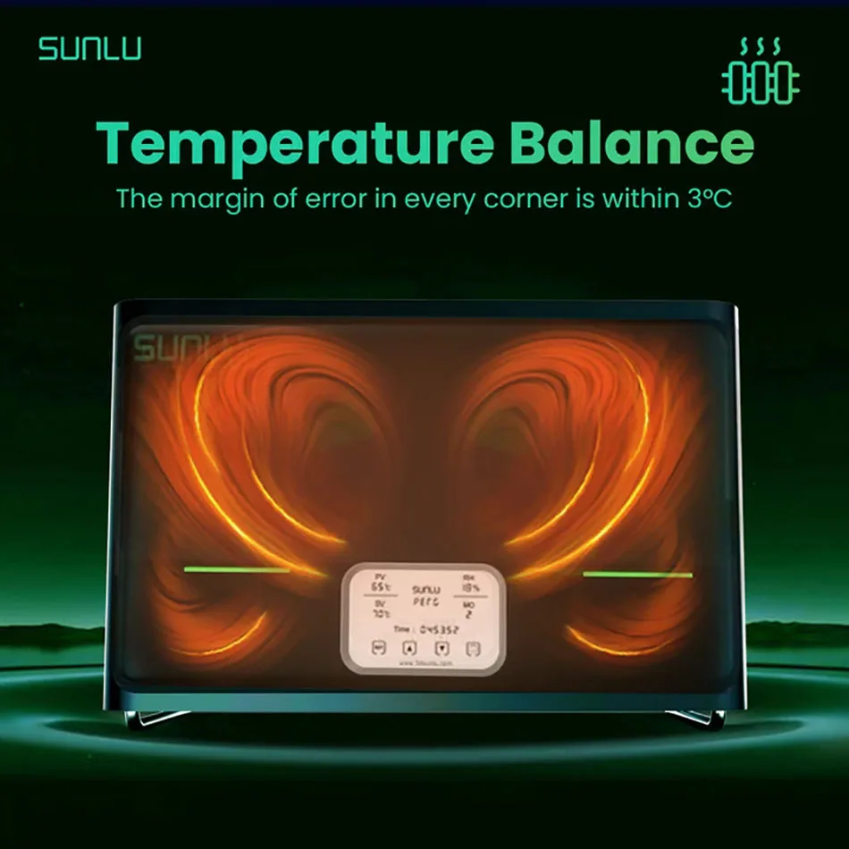 SUNLU S4 Filament-Trocknerbox, kompatibel mit PLA, PETG, ABS, TPU, PA, 4 Rollen, 1 kg, 1,75/2,85/3 mm Filament, einfache Bedienung und schneller Versand – Detail 9