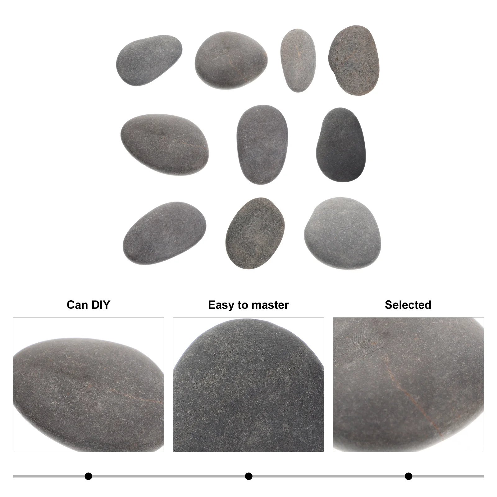 

10Pcs Creative DIY Painting Stones Flat Smooth Rocks for Kids Drawing Craft Stones Natural Durable Rocks Hand-Painted Stone