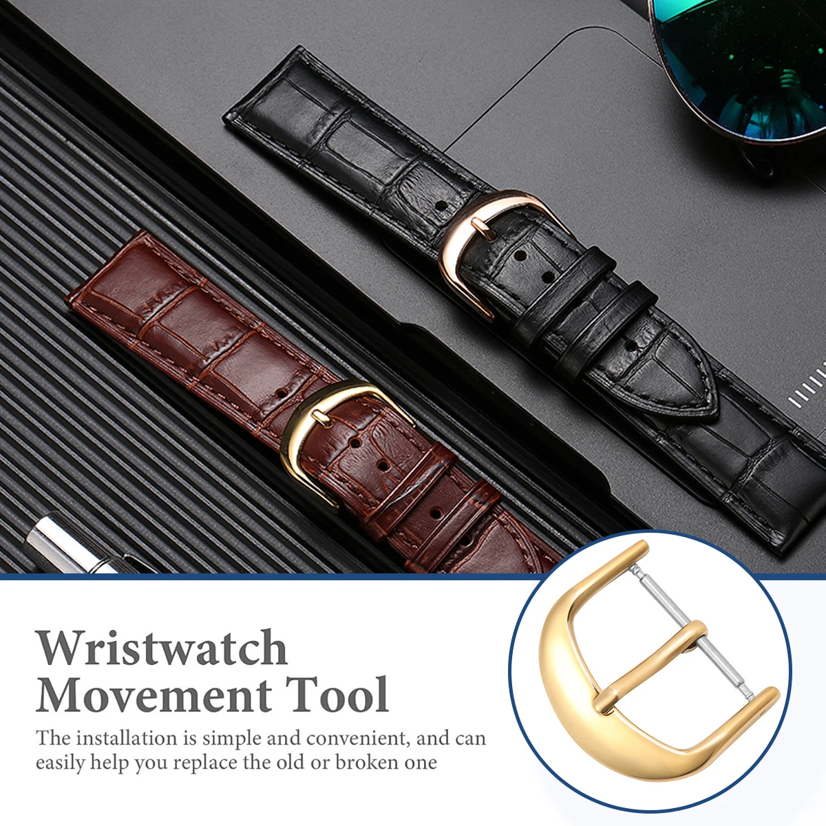 Пряжка для часов из нержавеющей стали, ремешки для часов, кнопка для ремешка для часов 10 мм, 12 мм, 14 мм, 16 мм, 18 мм, 20 мм, 22 мм, аксессуары для часов