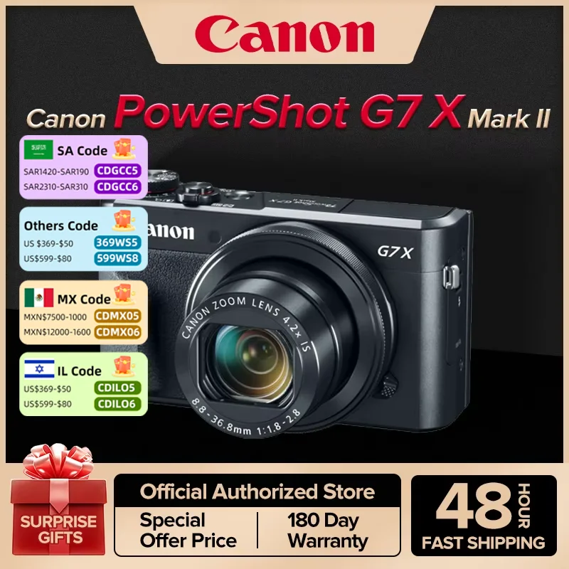 Canon PowerShot G7X Mark II Portable Small Card Digital Camera 4K Video Optical Anti Shake Vlog Outdoor Live Streaming G7X2