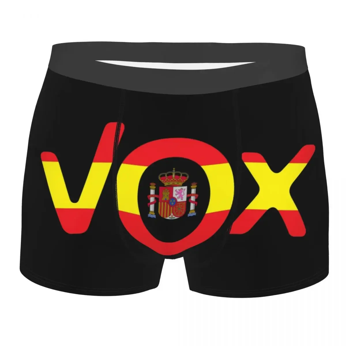 Custom Spanish National Emblem Vox Underwear Men Stretch Spain Flag Boxer Briefs Shorts Panties Soft Sexy Underpants For Male