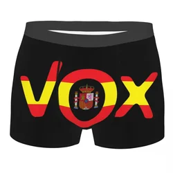 Custom Spanish National Emblem Vox Underwear Men Stretch Spain Flag Boxer Briefs Shorts Panties Soft Sexy Underpants For Male