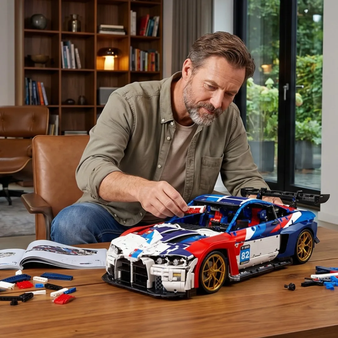 M4 Leistungsstarker Supersportwagen Baukasten MOC JD040 ﻿ Technisches High-Tech-Sportrennwagen-Modell Bausteine Sammelbares Kreatives Spielzeug Erwachsenengeschenke 4556 Teile – Detail 2