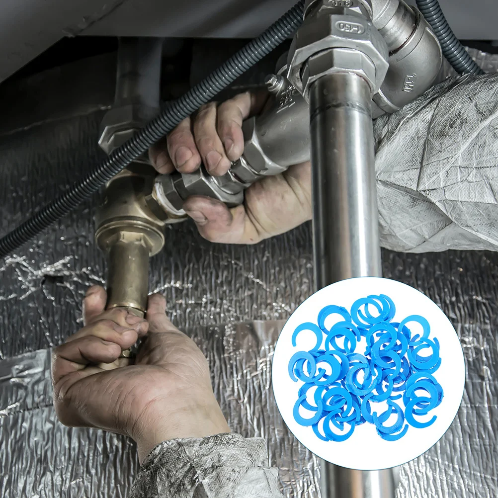 

50pcs Quick Connect Fittings Water Purifier Locking Clip 1/4 Inch Durable Plastic Leak-Proof Filter System Clamp For Ro Water