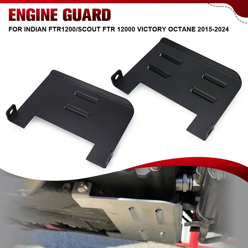 

Engine Skidplate For Indian FTR1200/Scout FTR 12000 Victory Octane 2015-2024 Motorcycle Engine Protection Guard Skid Plate Cover