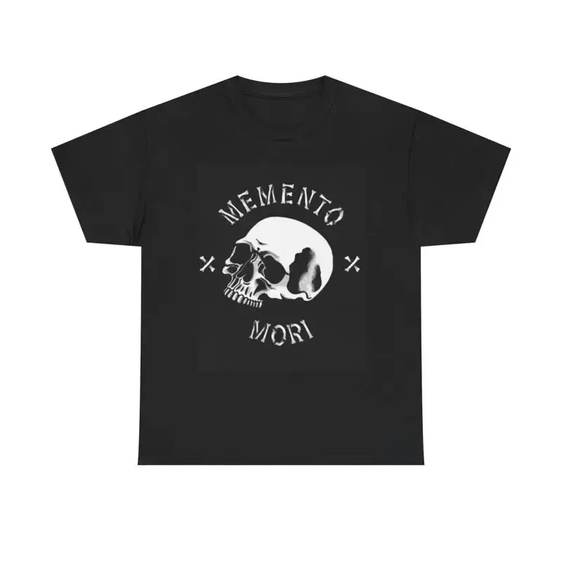 Memento Skull T Shirt Vintage Art Heavy Cotton