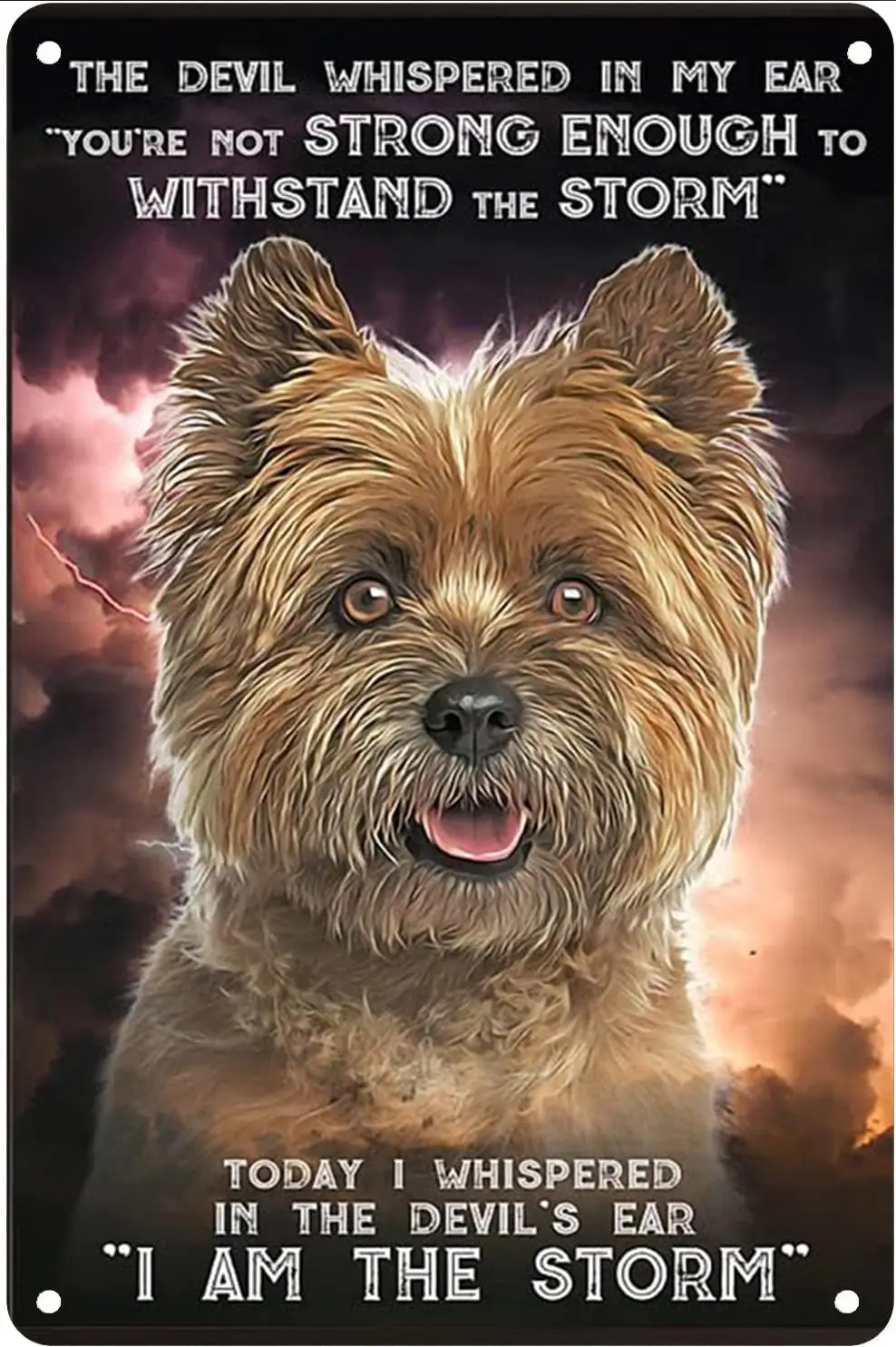 Cairn Terrier-letreros de Metal Retro Para decoración del hogar, letreros de aluminio Vintage, 8x12 pulgadas