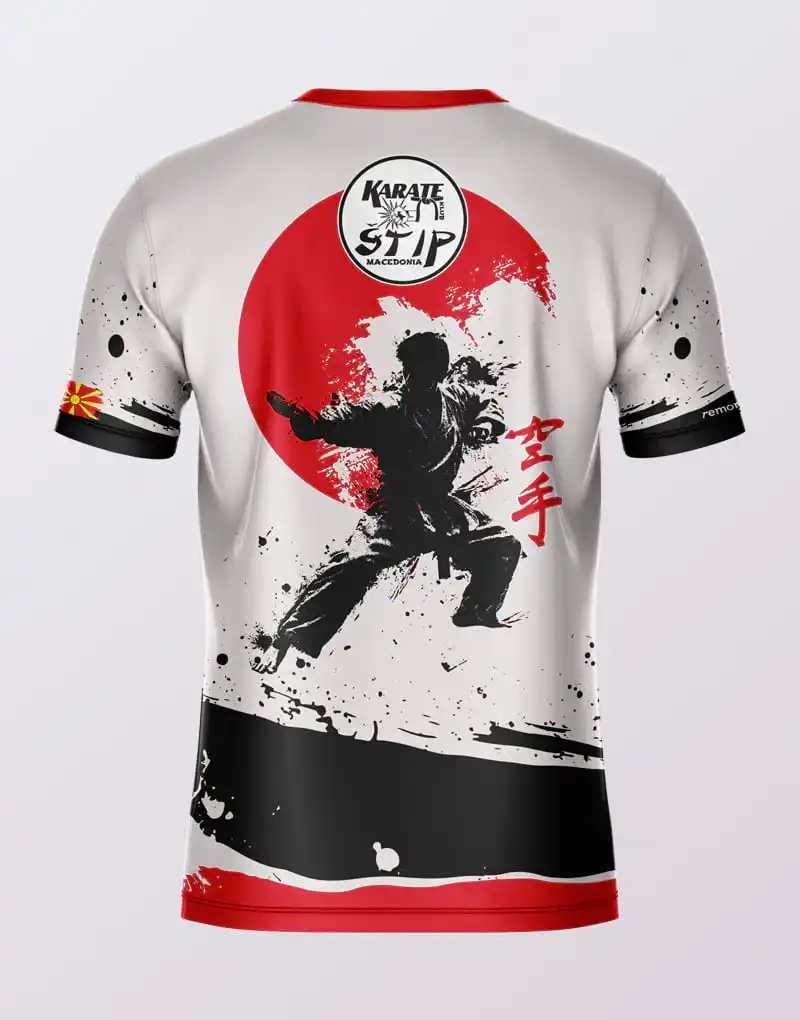 Men's Martial Arts Fighter Graphic Tee Kung Fu Stance Splash Ink Print Lightweight Quick Dry for Gym Training Street Events