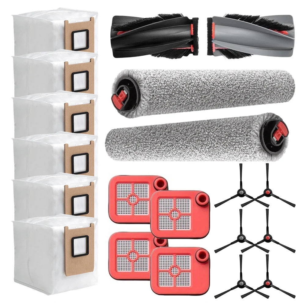EU FY For C28 Vacuum Cleaner Spare Parts Kit Contains Dust Bags Filters Edge Brushes Roller Sponges and Main Brush