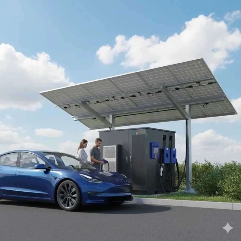 Mobile Fast Charger OCPP 1.6 2.0 Energy Storage for PV Microgrid Rural Highway Construction Site Custom
