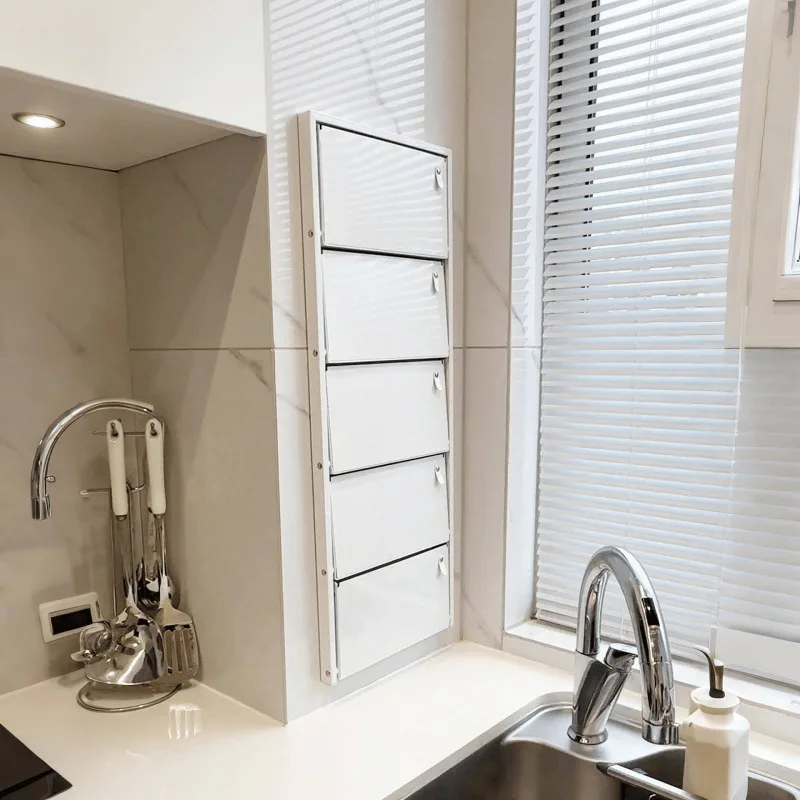 

Folding against the wall, preparing dishes on the wall, kitchen multi-functional storage rack, multi-layer turn corner