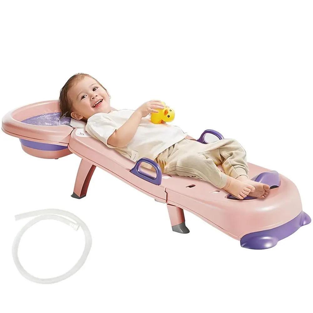 Adjustable Child Shower Seat for Shampooing and Bathing, Suitable for Ages 1-16