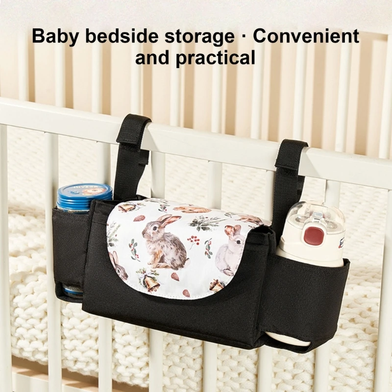 Multifunctional Baby Strollers Hanging Bag Portable Storage Handbag Lovely Print Water Bottle Organiser Case Container